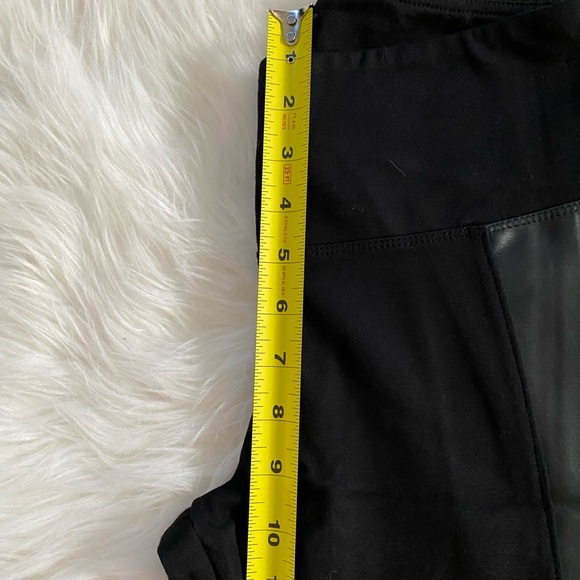 {The Limited} Black Women’s Faux Leather Stripe Leggings - Picture 8 of 9